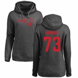 NFL Women's Nike New England Patriots #73 John Hannah Ash One Color Pullover Hoodie