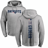 NFL Nike New England Patriots #14 Steve Grogan Ash Backer Pullover Hoodie