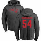 NFL Nike New England Patriots #54 Tedy Bruschi Ash One Color Pullover Hoodie