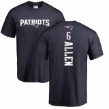 NFL Nike New England Patriots #6 Ryan Allen Navy Blue Backer T-Shirt