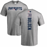 NFL Nike New England Patriots #38 Brandon Bolden Ash Backer T-Shirt