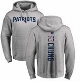 NFL Nike New England Patriots #23 Patrick Chung Ash Backer Pullover Hoodie