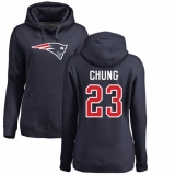 NFL Women's Nike New England Patriots #23 Patrick Chung Navy Blue Name & Number Logo Pullover Hoodie
