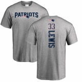 NFL Nike New England Patriots #33 Dion Lewis Ash Backer T-Shirt