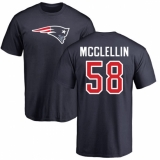 NFL Nike New England Patriots #58 Shea McClellin Navy Blue Name & Number Logo T-Shirt