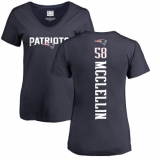 NFL Women's Nike New England Patriots #58 Shea McClellin Navy Blue Backer T-Shirt