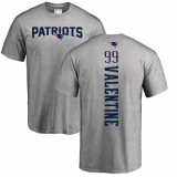 NFL Nike New England Patriots #99 Vincent Valentine Ash Backer T-Shirt