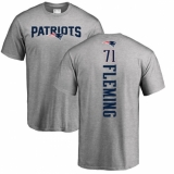 NFL Nike New England Patriots #71 Cameron Fleming Ash Backer T-Shirt