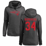 NFL Women's Nike New England Patriots #34 Rex Burkhead Ash One Color Pullover Hoodie