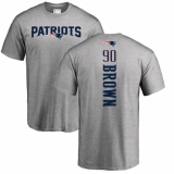 NFL Nike New England Patriots #90 Malcom Brown Ash Backer T-Shirt