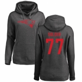 NFL Women's Nike New England Patriots #77 Nate Solder Ash One Color Pullover Hoodie