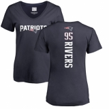 NFL Women's Nike New England Patriots #95 Derek Rivers Navy Blue Backer T-Shirt