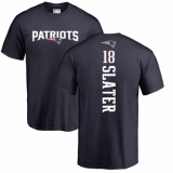NFL Nike New England Patriots #18 Matthew Slater Navy Blue Backer T-Shirt