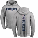 NFL Nike New England Patriots #46 James Develin Ash Backer Pullover Hoodie