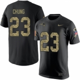 Nike New England Patriots #23 Patrick Chung Black Camo Salute to Service T-Shirt