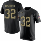 Nike New England Patriots #32 Devin McCourty Black Camo Salute to Service T-Shirt