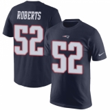 Nike New England Patriots #52 Elandon Roberts Navy Blue Rush Pride Name & Number T-Shirt
