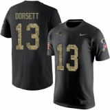 Nike New England Patriots #13 Phillip Dorsett Black Camo Salute to Service T-Shirt