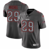 Men's Nike New England Patriots #29 Sony Michel Gray Static Vapor Untouchable Limited NFL Jersey