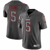 Men's Nike New England Patriots #5 Danny Etling Gray Static Vapor Untouchable Limited NFL Jersey