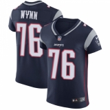 Men's Nike New England Patriots #76 Isaiah Wynn Navy Blue Team Color Vapor Untouchable Elite Player NFL Jersey