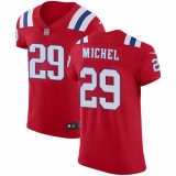 Men's Nike New England Patriots #29 Sony Michel Red Alternate Vapor Untouchable Elite Player NFL Jersey