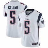 Youth Nike New England Patriots #5 Danny Etling White Vapor Untouchable Limited Player NFL Jersey