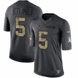 Youth Nike New England Patriots #5 Danny Etling Limited Black 2016 Salute to Service NFL Jersey