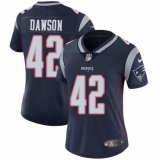 Women's Nike New England Patriots #42 Duke Dawson Navy Blue Team Color Vapor Untouchable Limited Player NFL Jersey