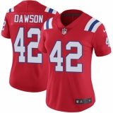 Women's Nike New England Patriots #42 Duke Dawson Red Alternate Vapor Untouchable Limited Player NFL Jersey