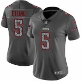 Women's Nike New England Patriots #5 Danny Etling Gray Static Vapor Untouchable Limited NFL Jersey