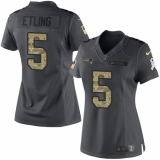 Women's Nike New England Patriots #5 Danny Etling Limited Black 2016 Salute to Service NFL Jersey