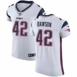 Men's Nike New England Patriots #42 Duke Dawson White Vapor Untouchable Elite Player NFL Jersey