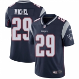 Men's Nike New England Patriots #29 Sony Michel Navy Blue Team Color Vapor Untouchable Limited Player NFL Jersey