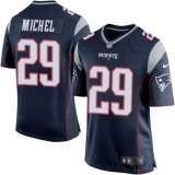 Men's Nike New England Patriots #29 Sony Michel Game Navy Blue Team Color NFL Jersey