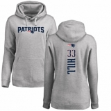NFL Women's Nike New England Patriots #33 Jeremy Hill Ash Backer Pullover Hoodie