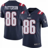 Men's Nike New England Patriots #86 Cordarrelle Patterson Limited Navy Blue Rush Vapor Untouchable NFL Jersey