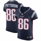Men's Nike New England Patriots #86 Cordarrelle Patterson Navy Blue Team Color Vapor Untouchable Elite Player NFL Jersey
