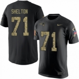 NFL Nike New England Patriots #71 Danny Shelton Black Camo Salute to Service T-Shirt