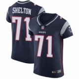 Men's Nike New England Patriots #71 Danny Shelton Navy Blue Team Color Vapor Untouchable Elite Player NFL Jersey