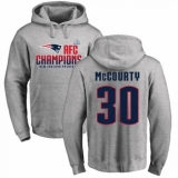 Nike New England Patriots #30 Jason McCourty Heather Gray 2017 AFC Champions Pullover Hoodie