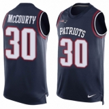 Men's Nike New England Patriots #30 Jason McCourty Limited Navy Blue Player Name & Number Tank Top NFL Jersey