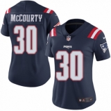 Women's Nike New England Patriots #30 Jason McCourty Limited Navy Blue Rush Vapor Untouchable NFL Jersey