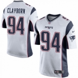 Men's Nike New England Patriots #94 Adrian Clayborn Game White NFL Jersey