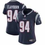 Women's Nike New England Patriots #94 Adrian Clayborn Navy Blue Team Color Vapor Untouchable Limited Player NFL Jersey