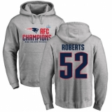 Nike New England Patriots #52 Elandon Roberts Heather Gray 2017 AFC Champions Pullover Hoodie