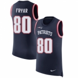 Men's Nike New England Patriots #80 Irving Fryar Limited Navy Blue Rush Player Name & Number Tank Top NFL Jersey