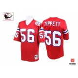 Mitchell and Ness New England Patriots #56 Andre Tippett Red Authentic Throwback NFL Jersey