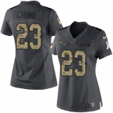 Women's Nike New England Patriots #23 Patrick Chung Limited Black 2016 Salute to Service NFL Jersey