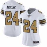 Women's Nike New Orleans Saints #24 Sterling Moore Limited White Rush Vapor Untouchable NFL Jersey